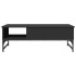 Mesa de centro de madera ingeniería y metal negro 100x50x35