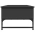 Mesa de centro de madera ingeniería y metal negro 100x50x35