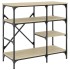 Estantería de cocina madera ingeniería metal roble 90x40x84