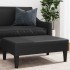 Reposapiés de cuero sintético negro 77x55x31