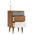 Mesita de noche MOLDE madera maciza de pino marrón 40x35x65