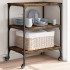 Carrito de cocina madera ingeniería roble ahumado 60x41x76