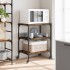 Carrito de cocina madera ingeniería roble ahumado 60x41x76
