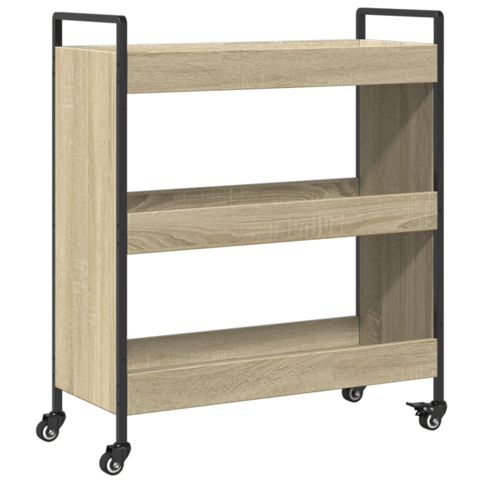Carrito de cocina madera de ingeniería roble Sonoma 70x30x82