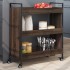 Carrito de cocina madera de ingeniería marrón roble 70x30x82