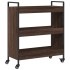 Carrito de cocina madera de ingeniería marrón roble 70x30x82