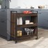 Carrito de cocina madera de ingeniería marrón roble 70x30x82