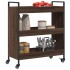 Carrito de cocina madera de ingeniería marrón roble 70x30x82