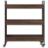Carrito de cocina madera de ingeniería marrón roble 70x30x82