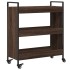 Carrito de cocina madera de ingeniería marrón roble 70x30x82