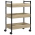 Carrito de cocina madera de ingeniería roble Sonoma 50x30x70