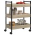 Carrito de cocina madera de ingeniería roble Sonoma 50x30x70