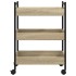 Carrito de cocina madera de ingeniería roble Sonoma 50x30x70