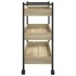 Carrito de cocina madera de ingeniería roble Sonoma 50x30x70