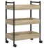 Carrito de cocina madera de ingeniería roble Sonoma 50x30x70