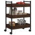 Carrito de cocina madera de ingeniería marrón roble 50x30x70