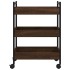 Carrito de cocina madera de ingeniería marrón roble 50x30x70