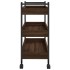 Carrito de cocina madera de ingeniería marrón roble 50x30x70