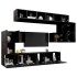 Set de muebles de salón TV 10 piezas madera ingeniería