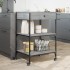Carrito de cocina madera ingeniería gris Sonoma 60x48x89,5