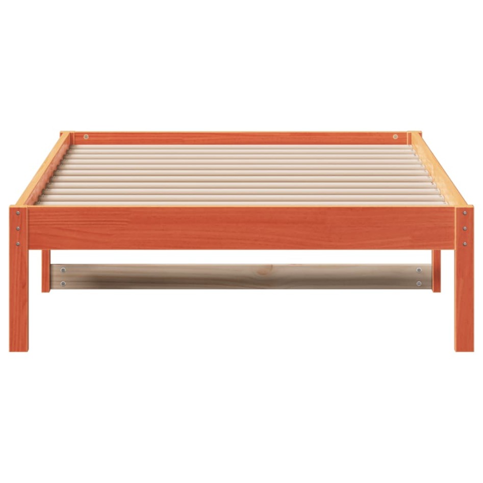Sofá cama sin colchón madera maciza pino marrón cera 90x200