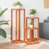 Soportes para plantas 3 piezas madera maciza pino marrón