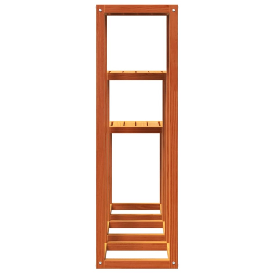 Soportes para plantas 3 piezas madera maciza pino marrón