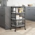 Carrito de cocina madera ingeniería gris Sonoma 45x35x89,5
