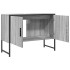Armario lavabo baño madera ingeniería gris Sonoma 80x33x60
