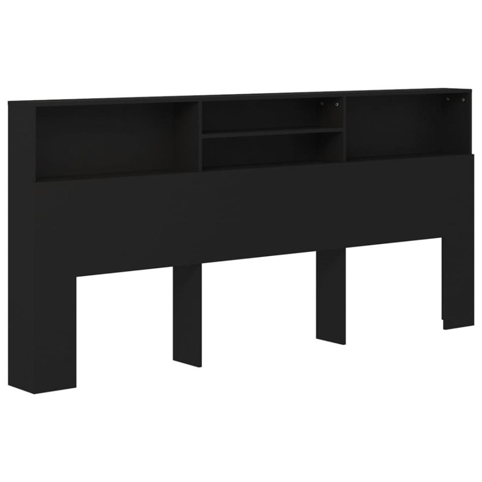 Mueble cabecero negro 220x19x103,5