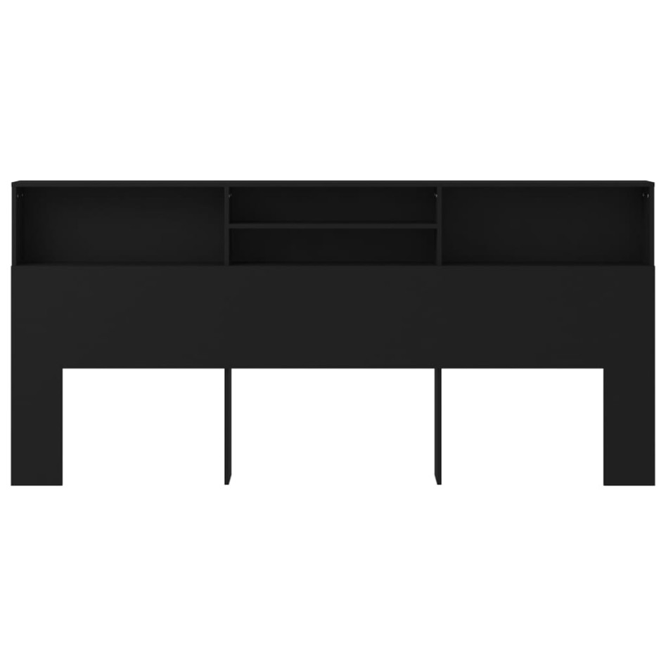 Mueble cabecero negro 220x19x103,5