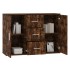 Aparador madera contrachapada roble ahumado 91x29,5x65