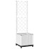 Jardinera con enrejado PP blanco 40x40x136