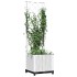 Jardinera con enrejado PP blanco 40x40x136