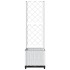 Jardinera con enrejado PP blanco 40x40x136