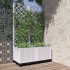 Jardinera con enrejado PP blanco 80x40x136
