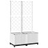 Jardinera con enrejado PP blanco 80x40x136