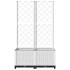 Jardinera con enrejado PP blanco 80x40x136