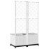 Jardinera con enrejado PP blanco 80x40x136