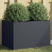 Jardinera acero gris antracita 62x40x39 cm