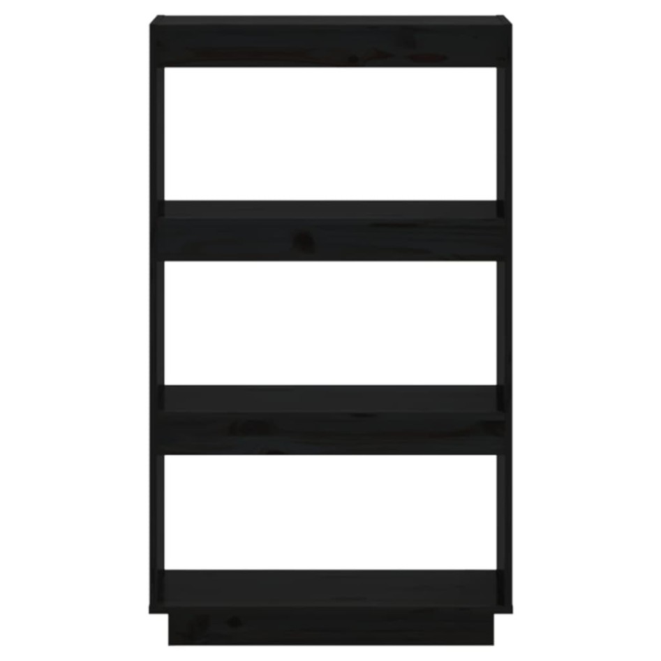 Estantería/divisor de espacios madera pino negro 60x35x103
