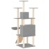 Rascador para gatos con postes de sisal gris claro 154