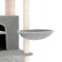 Rascador para gatos con postes de sisal gris claro 154