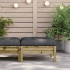 Taburete de jardín con cojín madera de pino