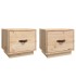 Mesitas de noche 2 uds madera maciza de pino 40x34x35