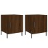 Mesitas noche 2 uds madera ingeniería marrón roble 40x40x50