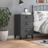 Mesita de noche VIKEN madera de ingeniería gris