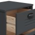 Mesita de noche VIKEN madera de ingeniería gris