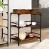 Carrito cocina madera ingeniería roble ahumado 81,5x41x92,5