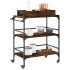 Carrito cocina madera ingeniería roble ahumado 81,5x41x92,5